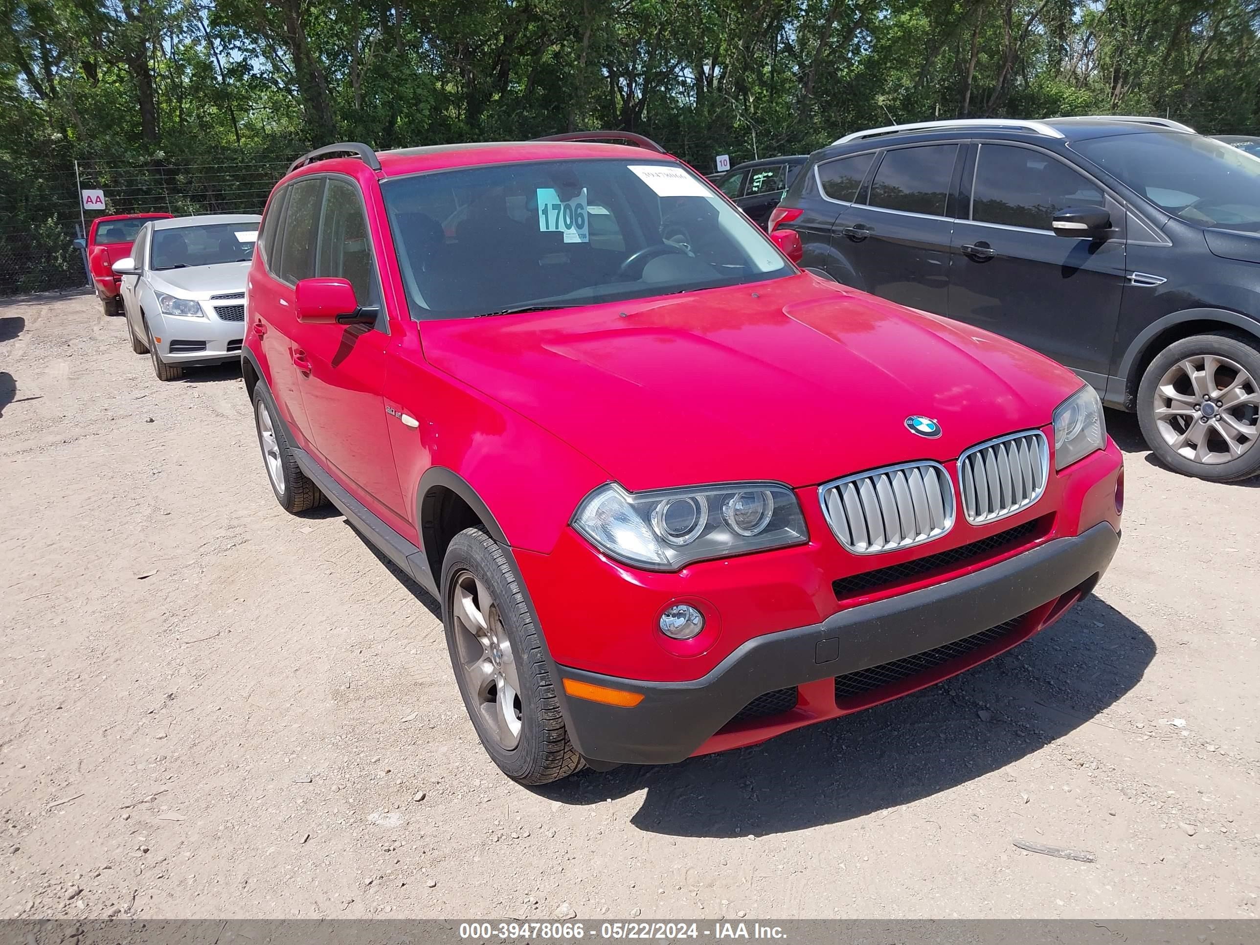 bmw x3 2007 wbxpc93457wf13394