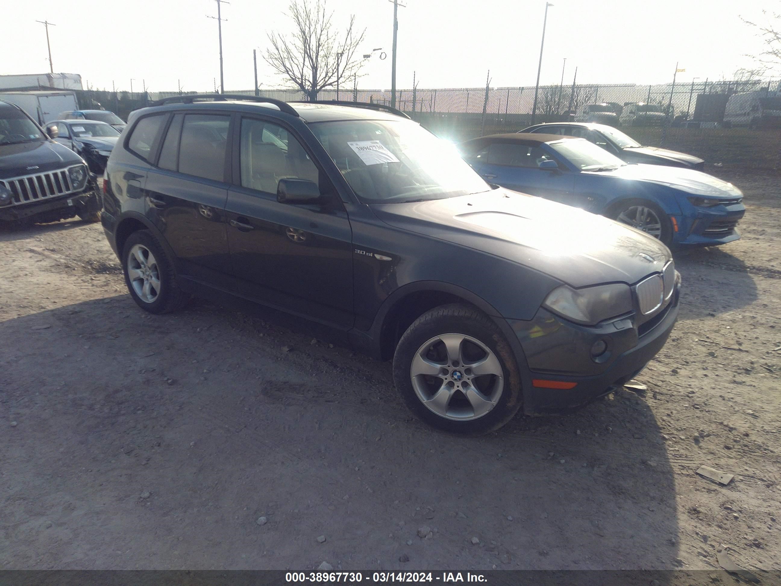 bmw x3 2007 wbxpc93457wf16506