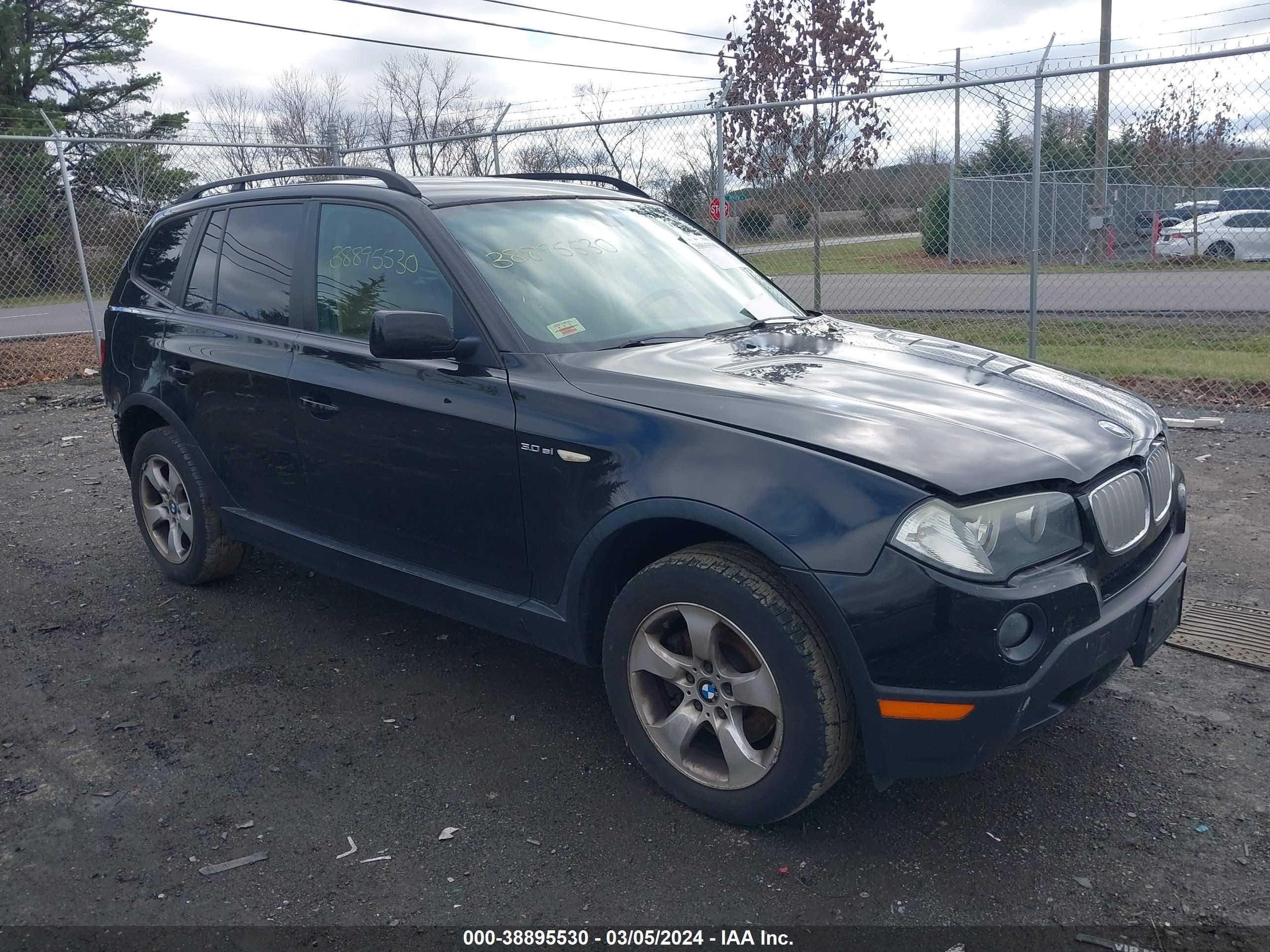 bmw x3 2008 wbxpc93458wj15293