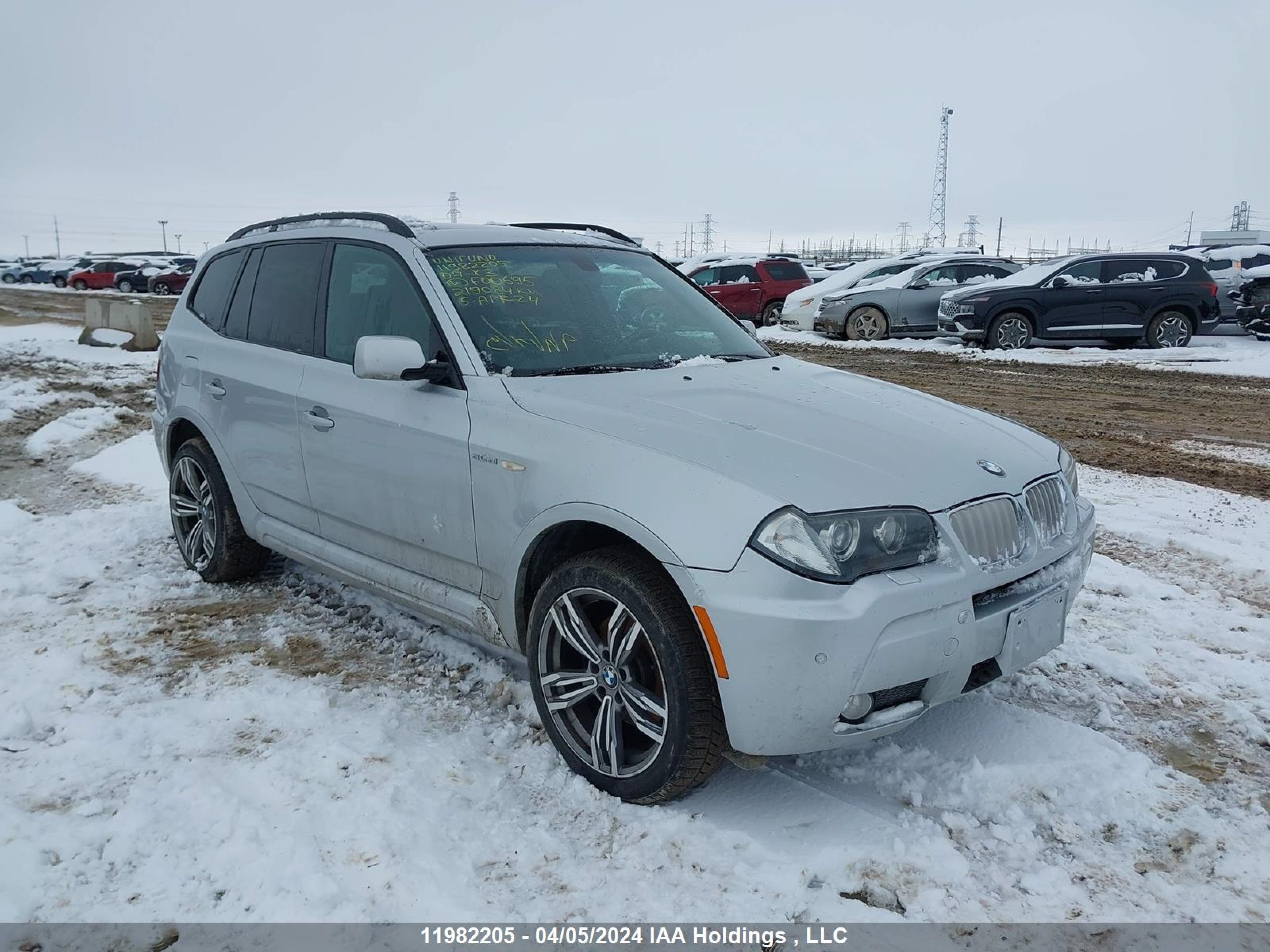 bmw x3 2007 wbxpc93497wf00695