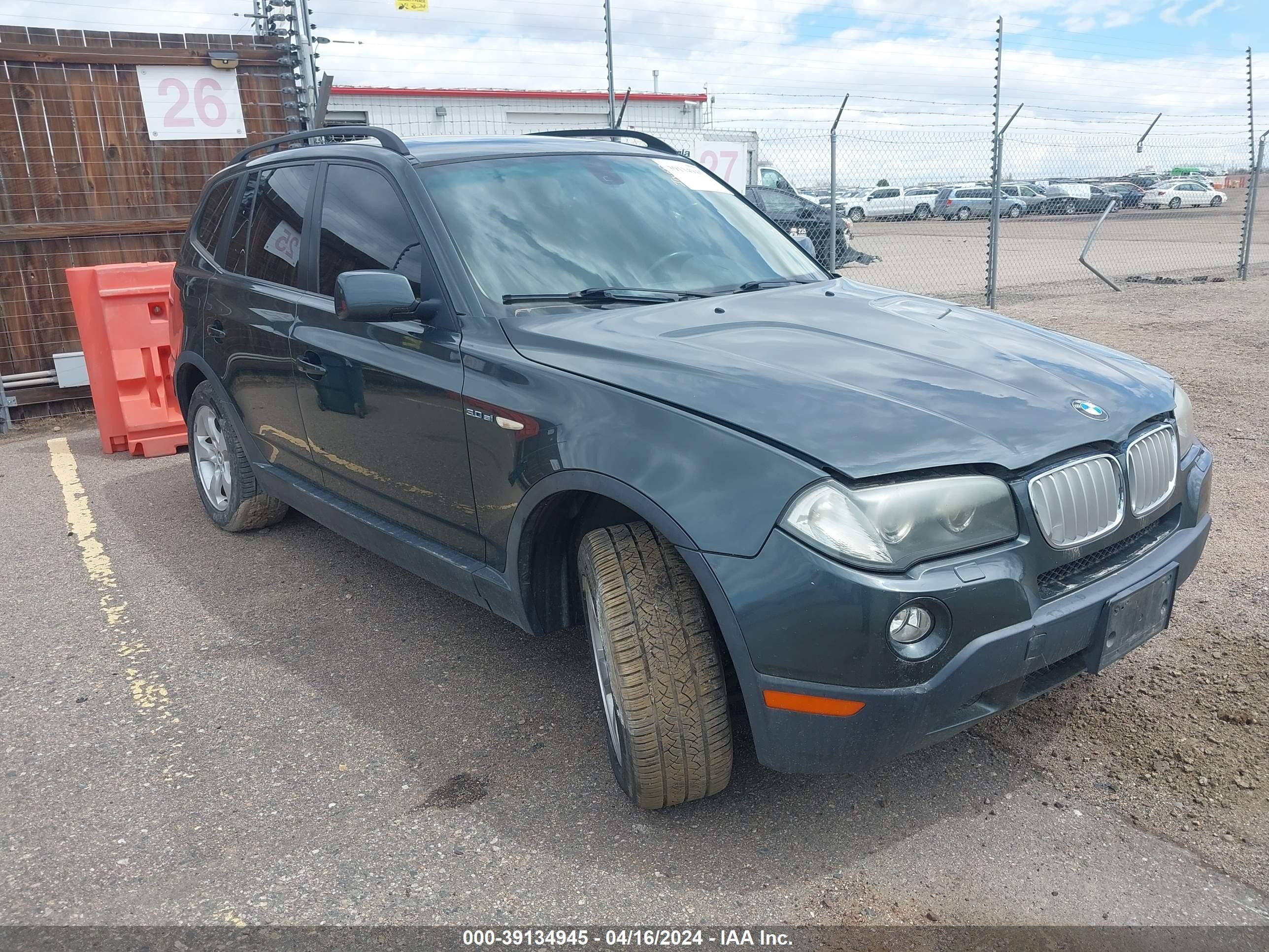 bmw x3 2007 wbxpc93497wf28268