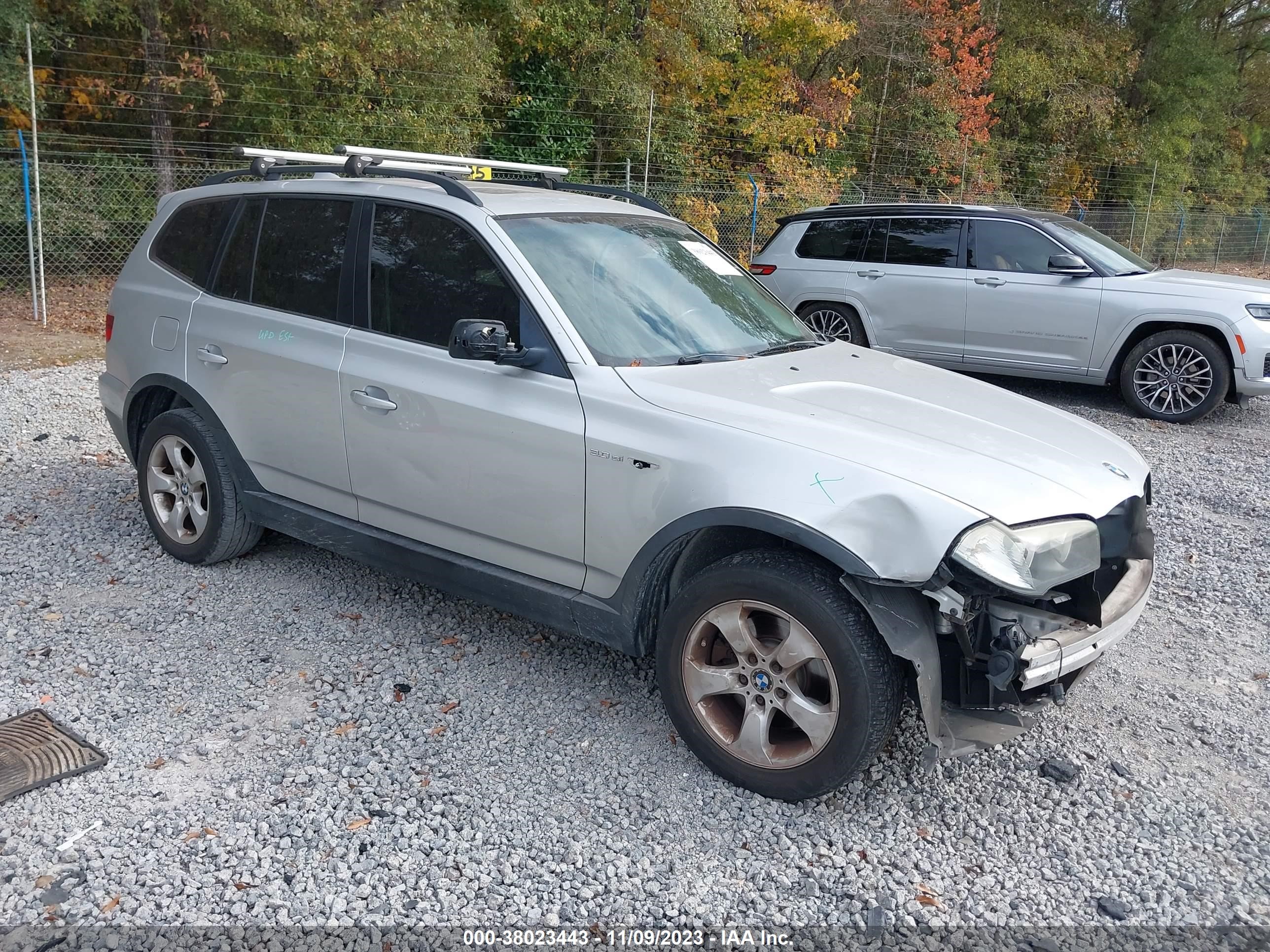 bmw x3 2008 wbxpc93498wj17659