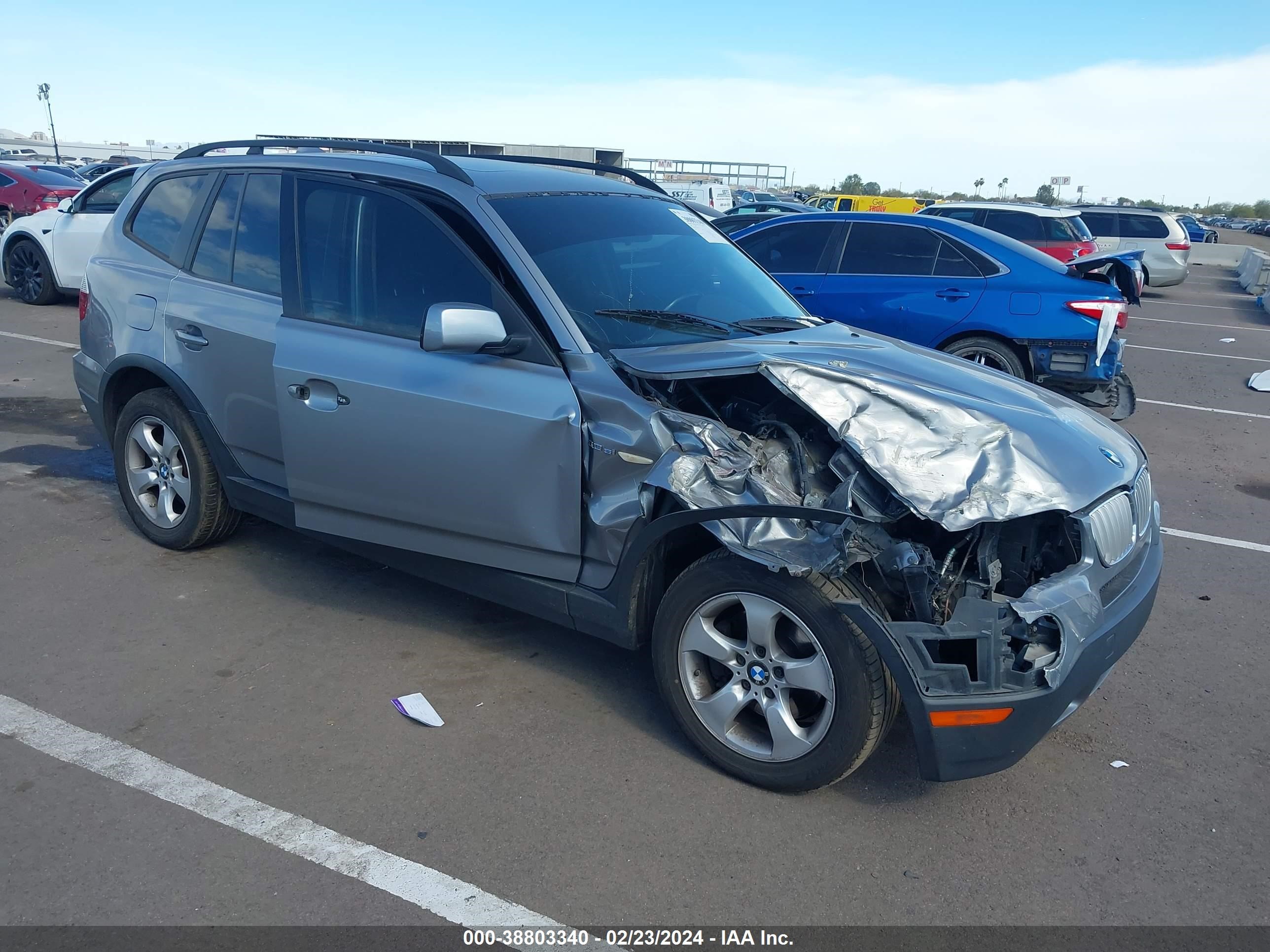 bmw x3 2008 wbxpc93498wj23137