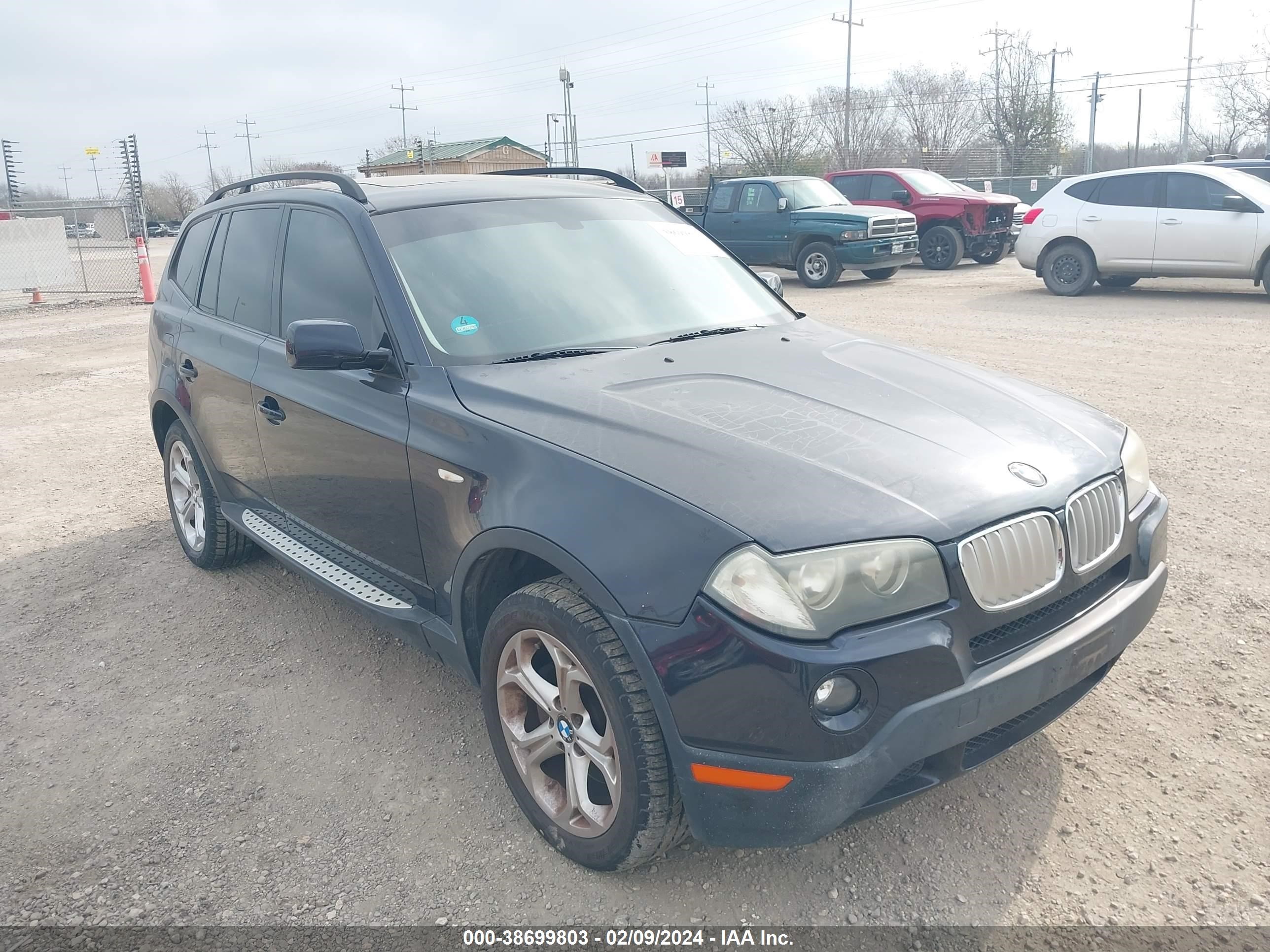 bmw x3 2009 wbxpc93499wj26511