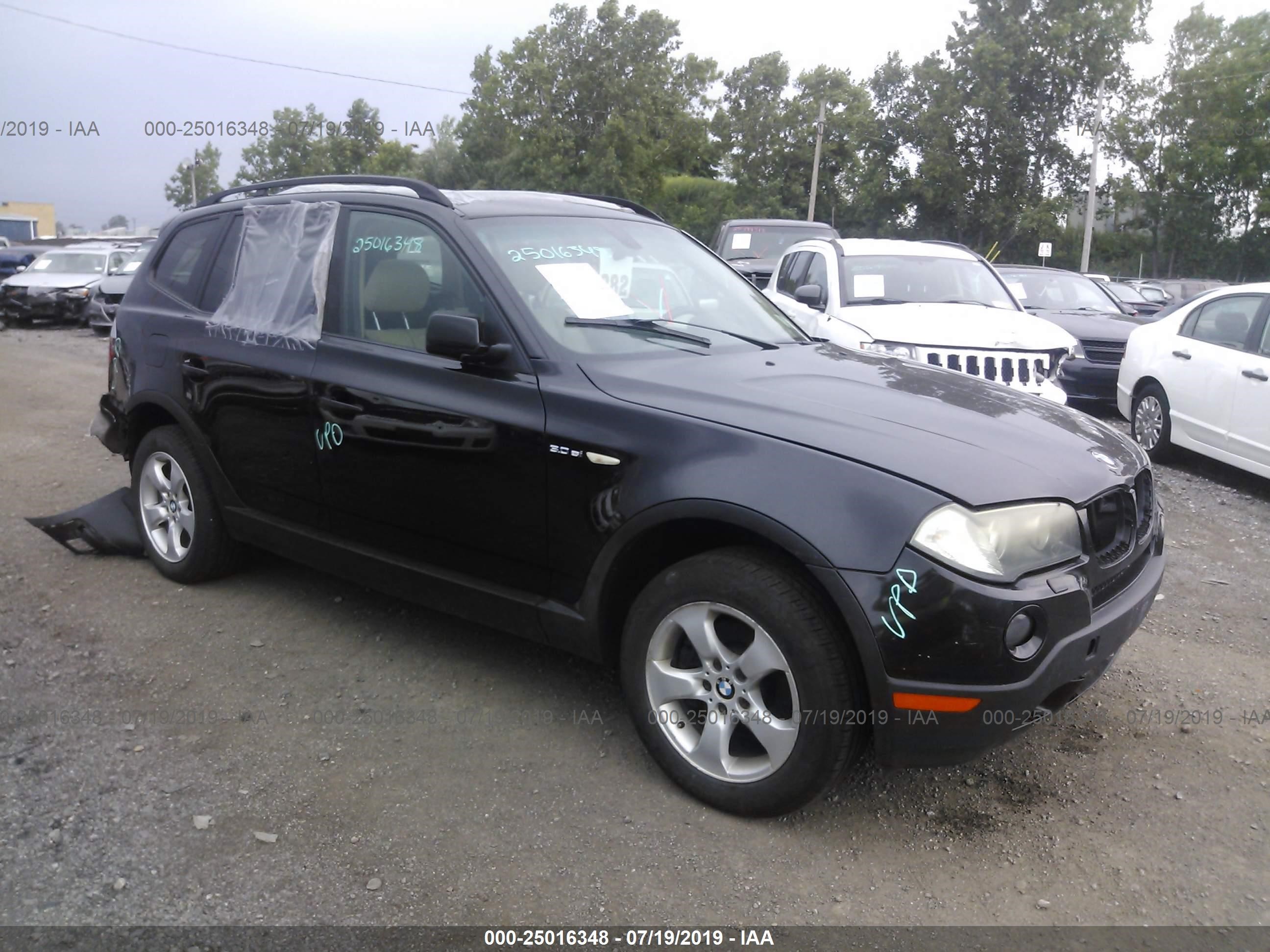 bmw x3 2007 wbxpc934x7wj00772