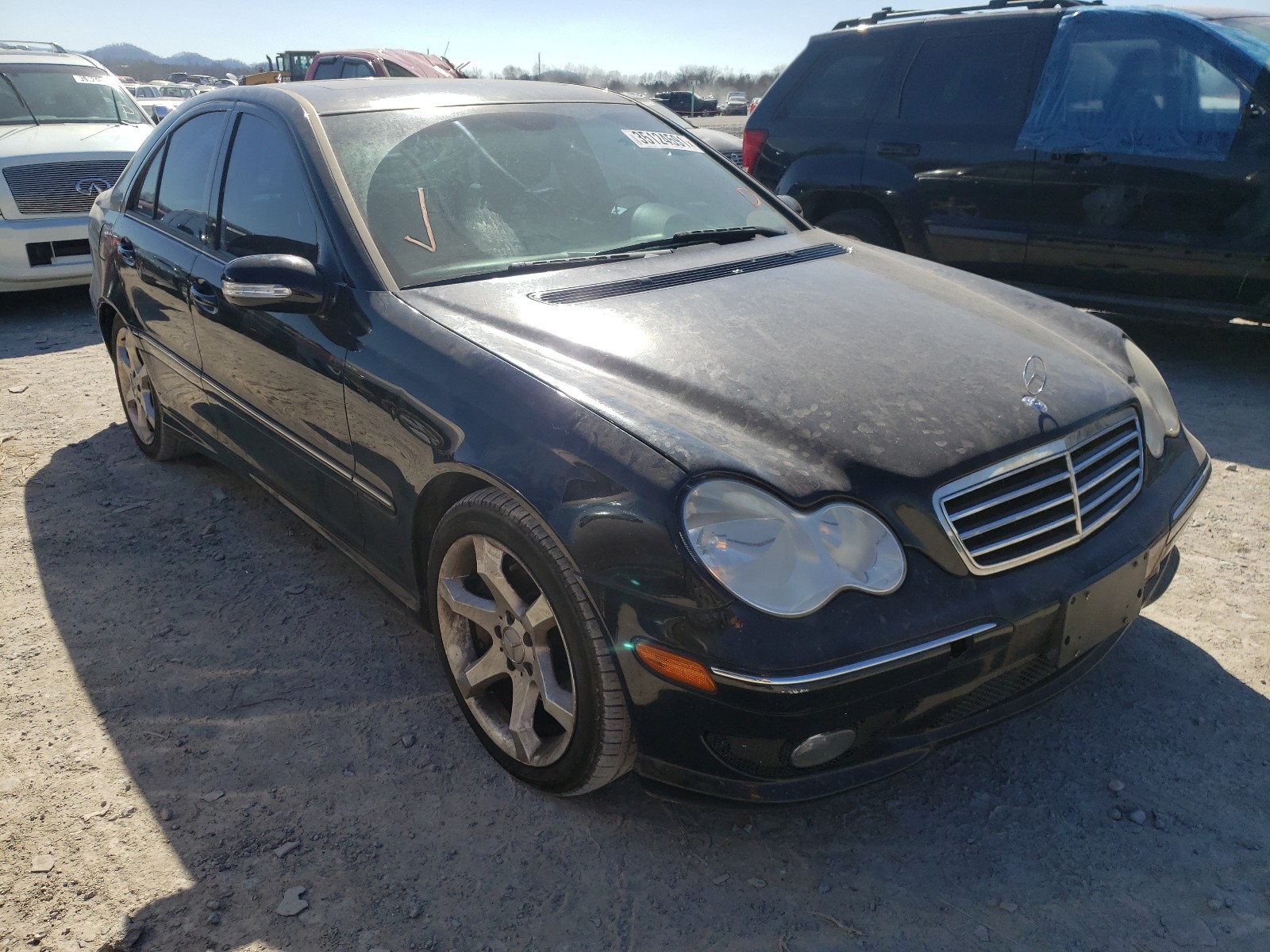 mercedes-benz c 230 2007 wdbrf52h77f930232