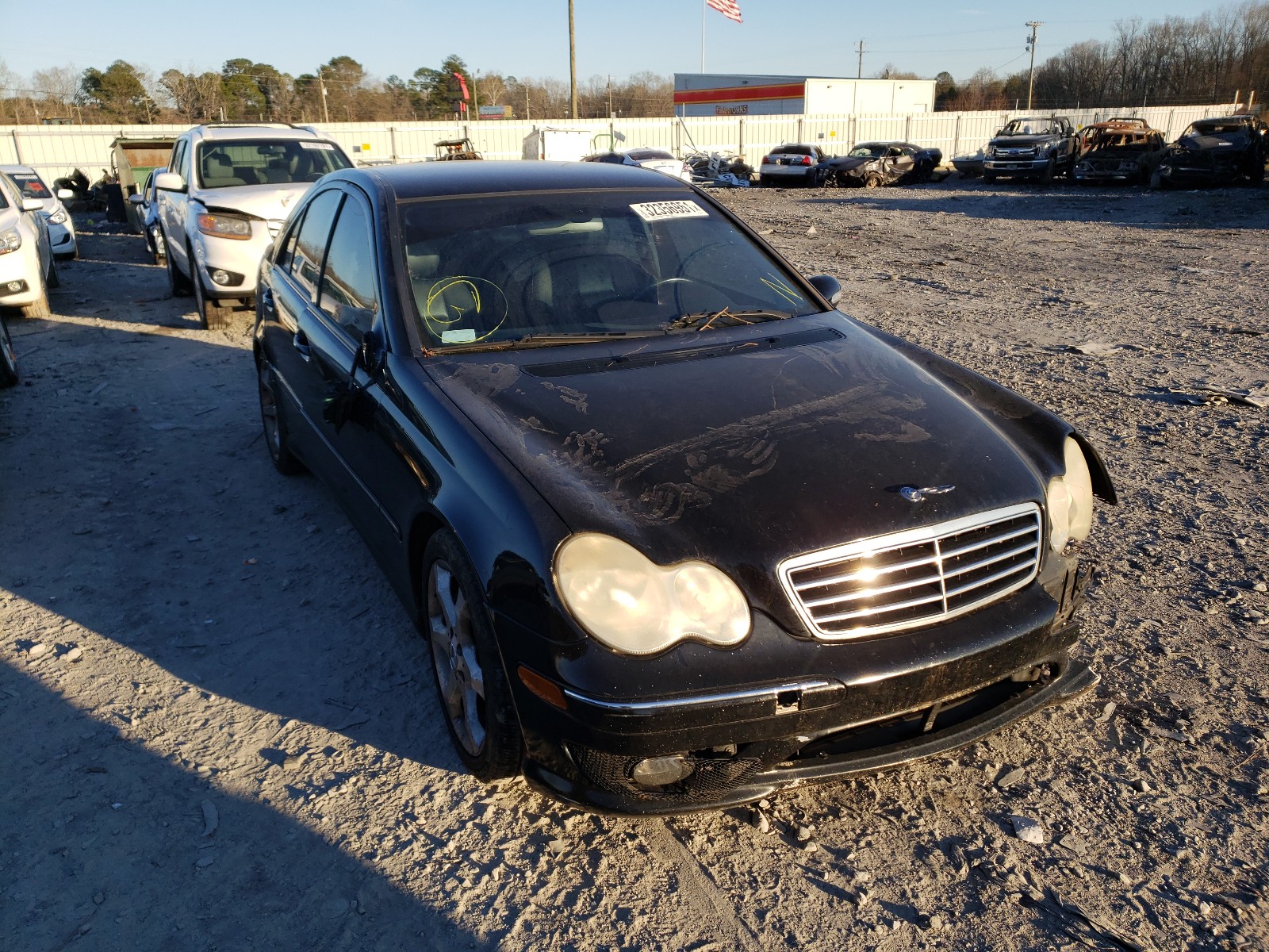 mercedes-benz c 230 2007 wdbrf52h87a956559