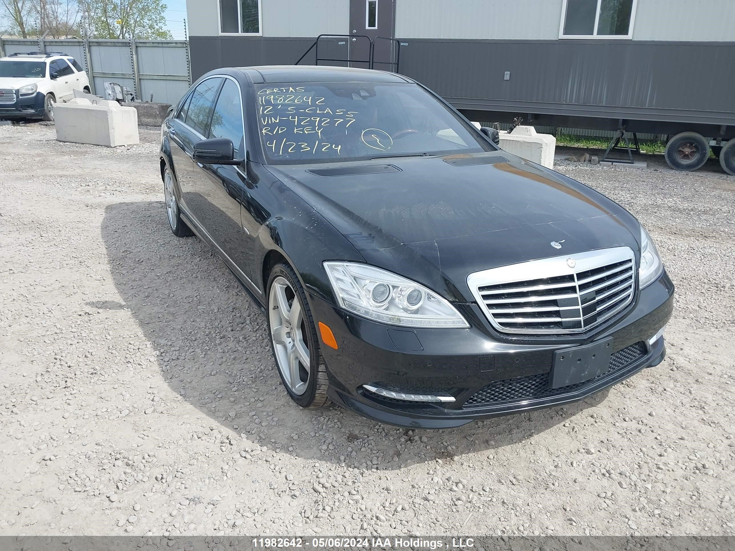 mercedes-benz s-klasse 2012 wddng8db5ca429277