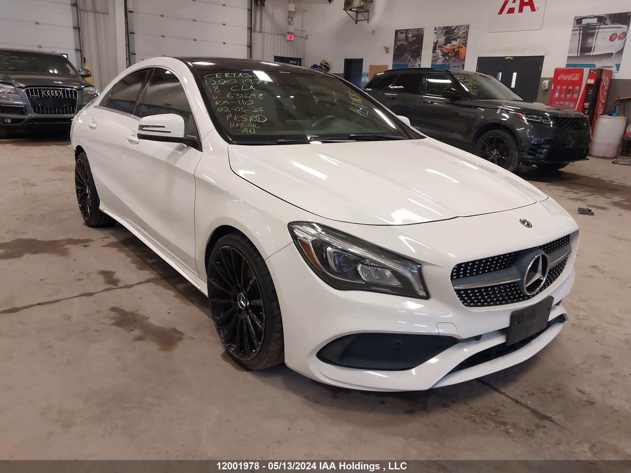 mercedes-benz cla-klasse 2018 wddsj4gb0jn631698