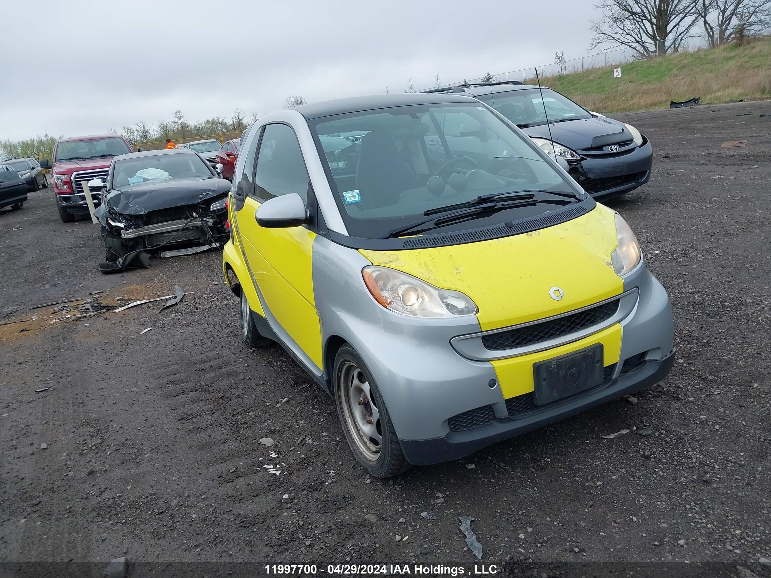 smart fortwo 2008 wmeej31x28k063764