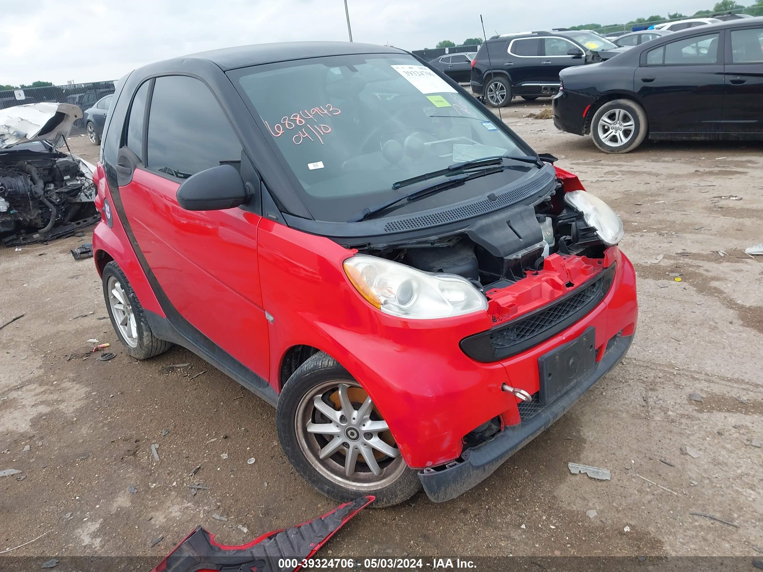 smart fortwo 2009 wmeej31xx9k304343