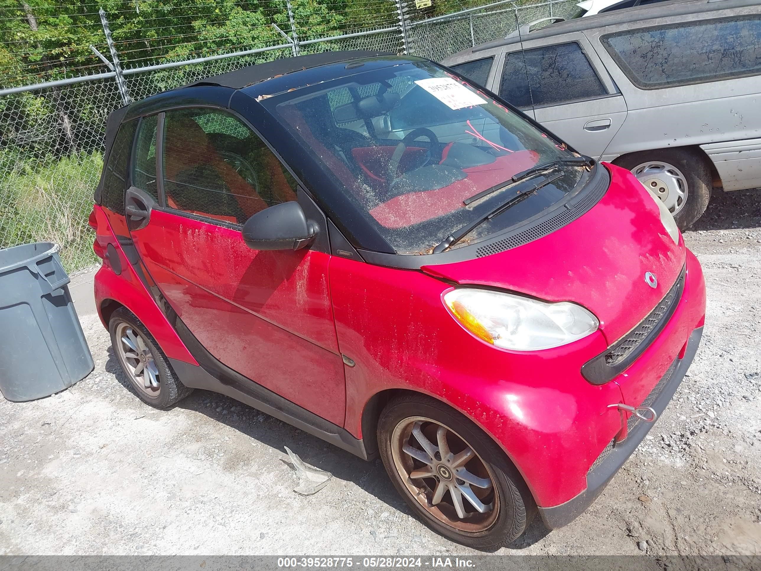 smart fortwo 2009 wmeek31x89k241093