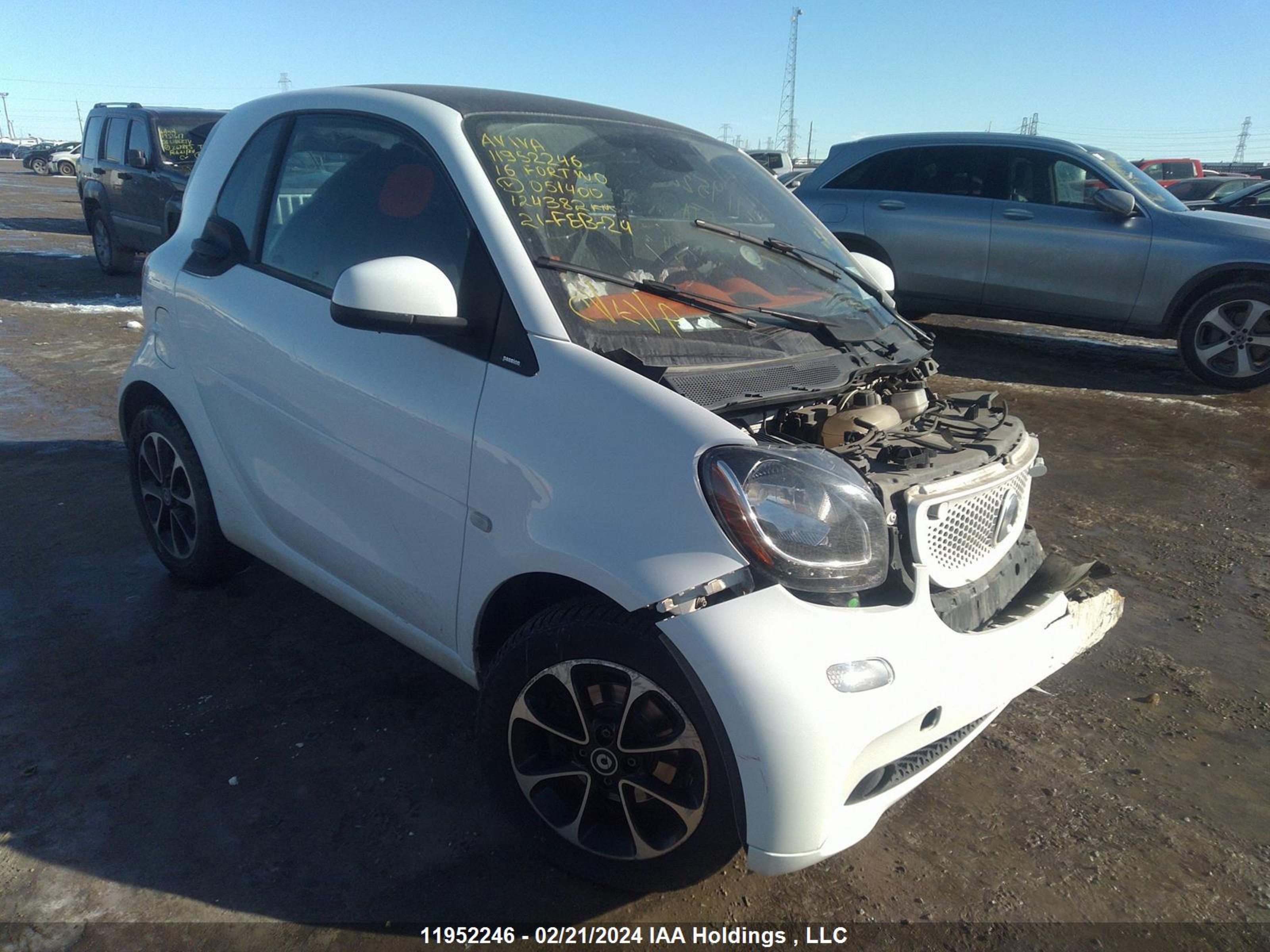 smart fortwo 2016 wmefj5da6gk051400