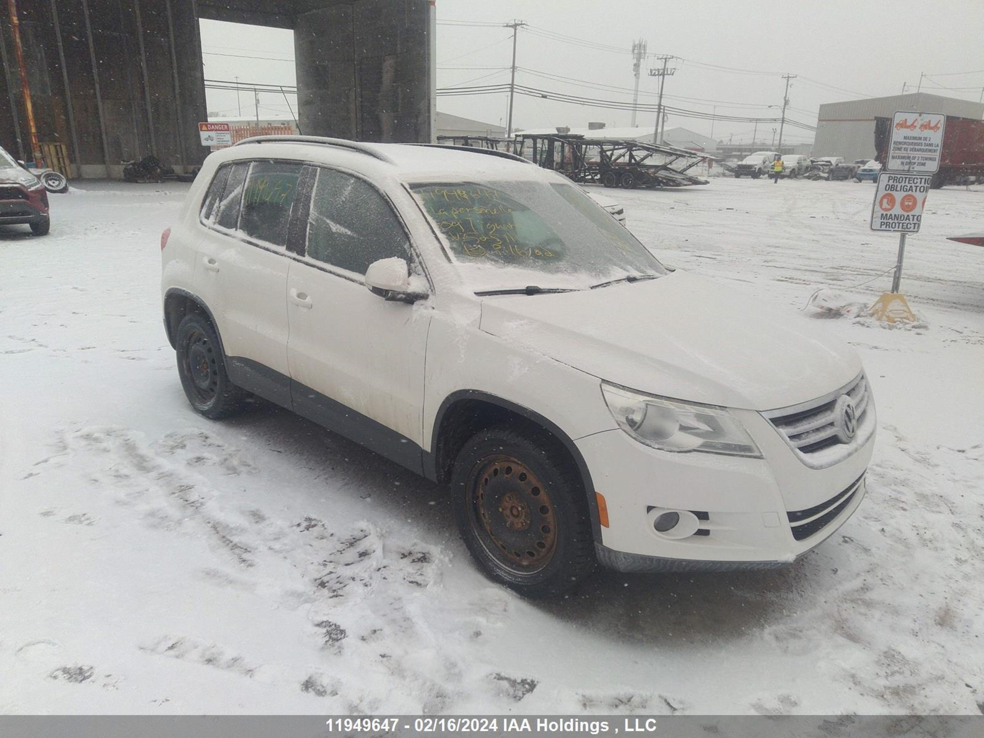 volkswagen tiguan 2009 wvgbv75n69w525111