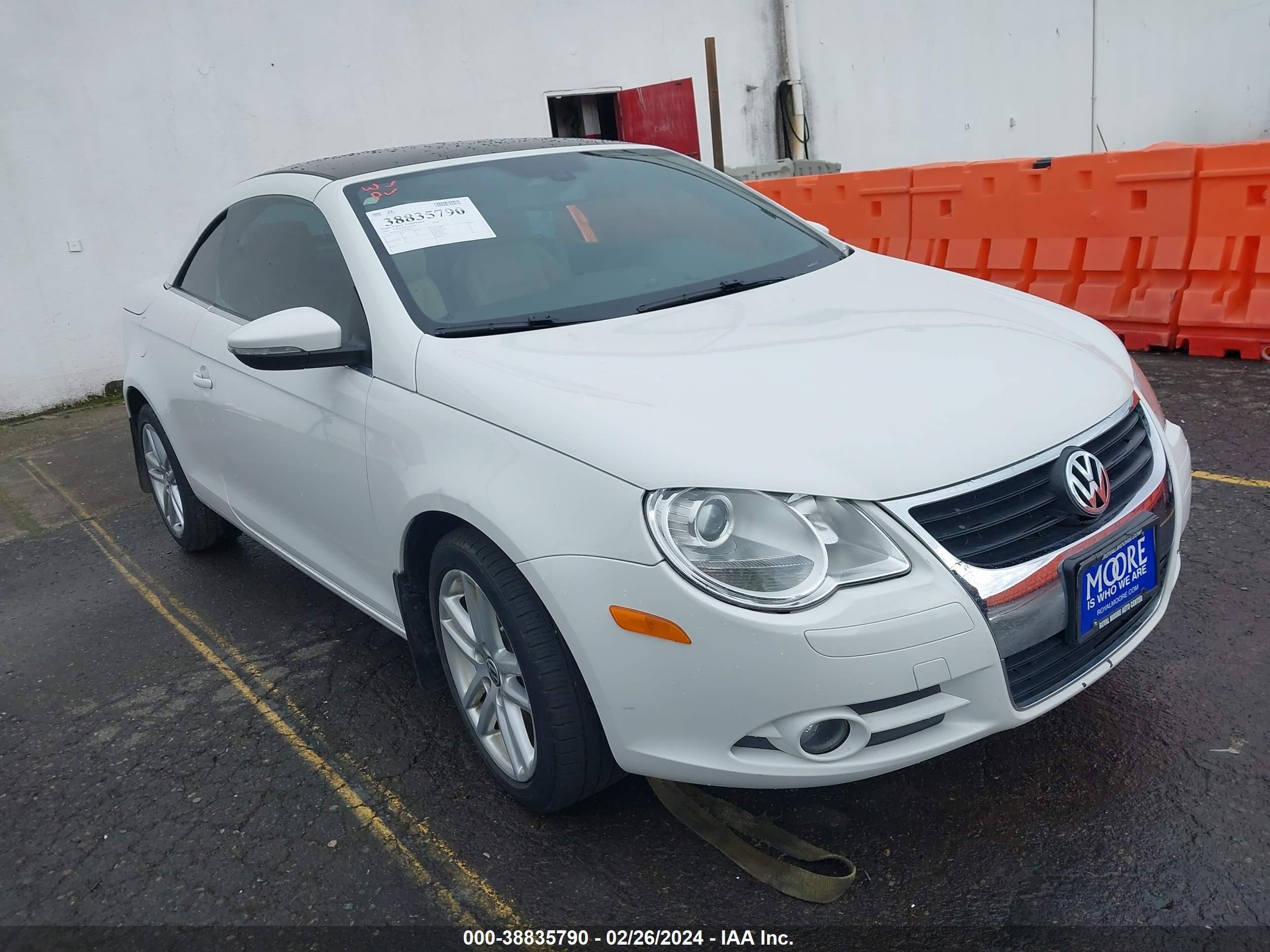 volkswagen eos 2009 wvwfa71f69v024192