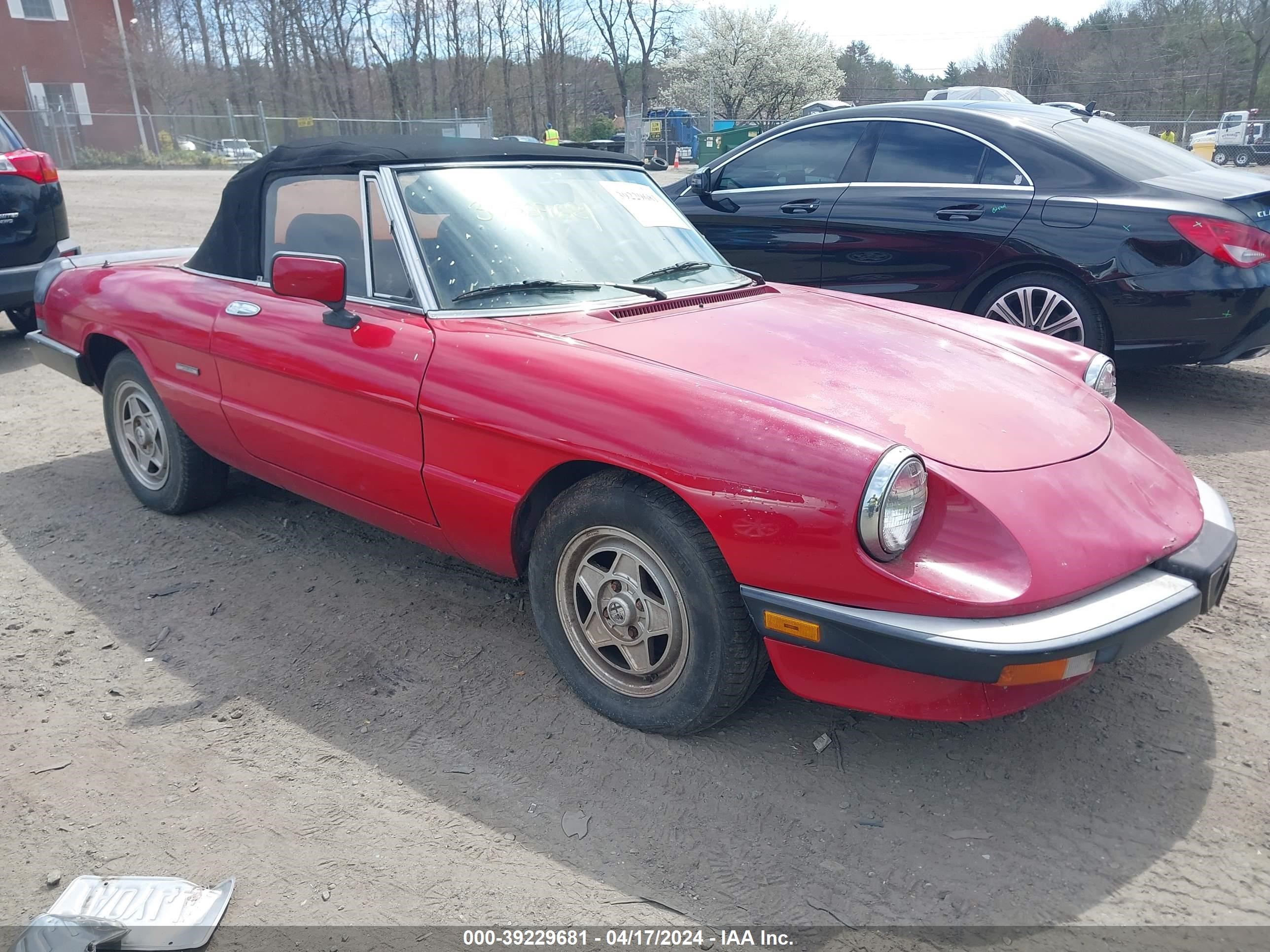 alfa romeo spider 1990 zarba12g7l6001885