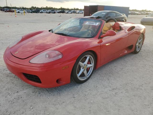 ferrari 360 spider 2001 zffyt53a810122619